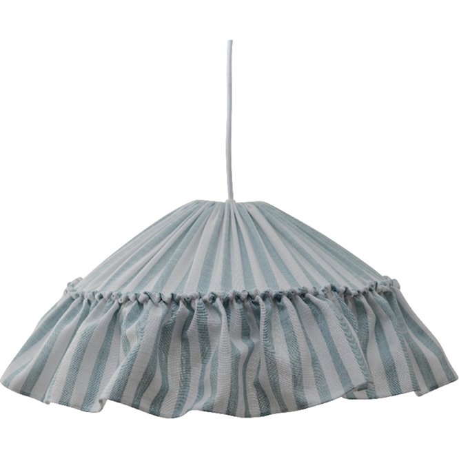 Lampa wisząca abażurowa retro miętowa w pasy Costa